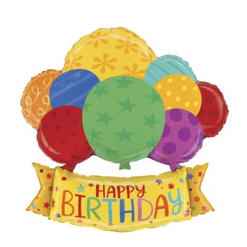 ballon bannière happy birthday 94 cm