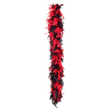Boa Plumes Halloween Rouge et Noir 