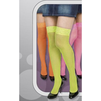 Bas Résille Fluo Auto-Fixant - Coloris aux Choix