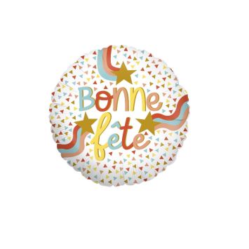 ballon hélium rond Bonne Fête 46 cm