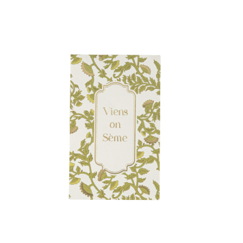 Sachet Botanica Verde « Viens on sème » pistache crème & or | jourdefete.com