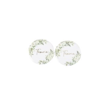 2 badges Témoin collection botanique