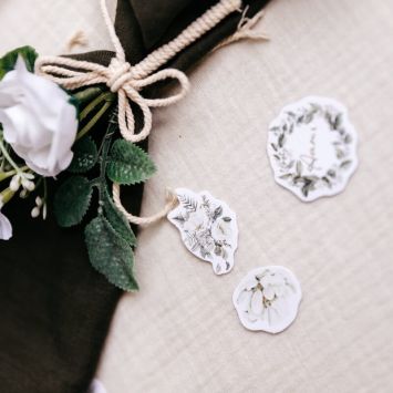 Assortiment de 100 Confettis - Collection Botanique Vert et Or