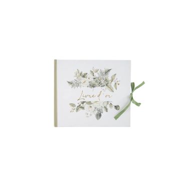 livre d'or botanique vert et or recto