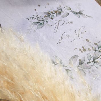 Chemin de table Pour la Vie - Collection Botanique Vert et Or