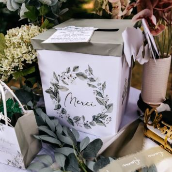 Urne Merci - Collection Botanique Vert et Or