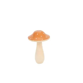 Un splendide champignon au chapeau pêche à pois blanc pour votre déco de table d'automne | jourdefete.com