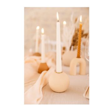 Bougeoir en Céramique - Kamila - Nude