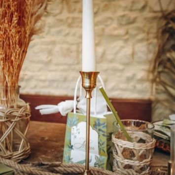 Bougeoir Le Raffiné Laiton - 16.5 cm