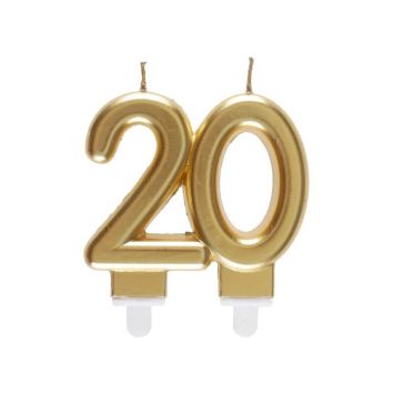 Bougie Métallisée Or - Age au Choix