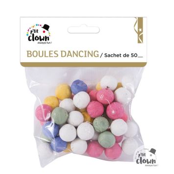 50 boules à sarbacane multicolores