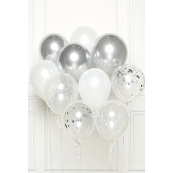 Bouquet de 10 ballons en latex - Couleur au choix