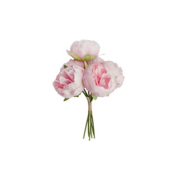 Bouquet de 6 Pivoines - 27,5 cm - Couleur au choix
