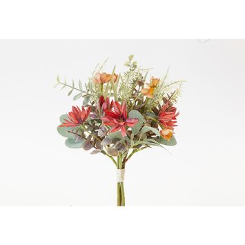Bouquet de calycanthes, d'eucalyptus et de cornes d'élan - 33 cm - Couleur au choix