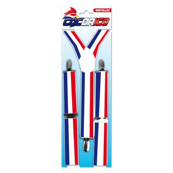 Bretelles Tricolores "Bleu Blanc Rouge" France