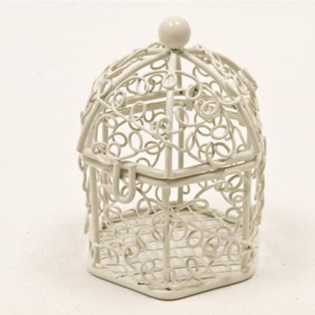 Cage à Oiseaux Décorative - Blanc