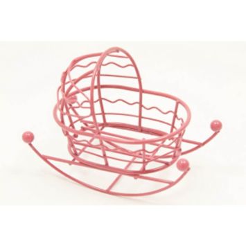 Contenant à Dragées en forme de Berceau - Rose Fuchsia