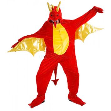 Déguisement de Dragon Rouge en Peluche Adulte