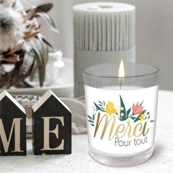 Bougie en Verre - Merci pour tout