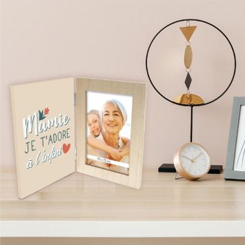 Cadre Photo Pliable - Mamie je t'adore à l'infini - Collection Famille d'Amour