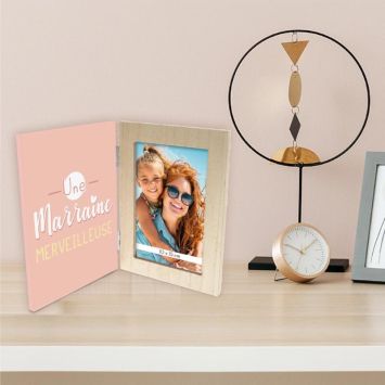 Cadre Photo Pliable - Une marraine merveilleuse - Collection Famille d'Amour