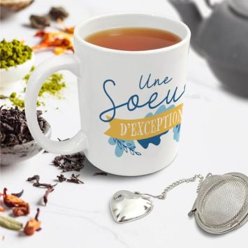 Coffret Cadeau Mug et Boule à thé - Une sœur d'exception