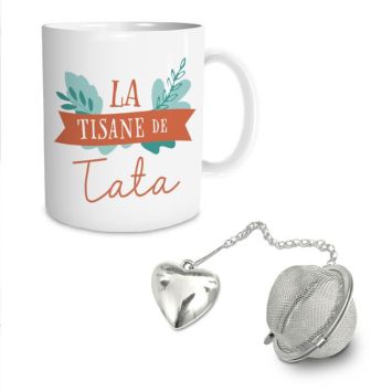 coffret mug et boule à thé tata | jourdefete.com
