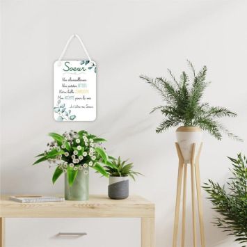 Plaque affective - Sœur - Collection Famille d'Amour