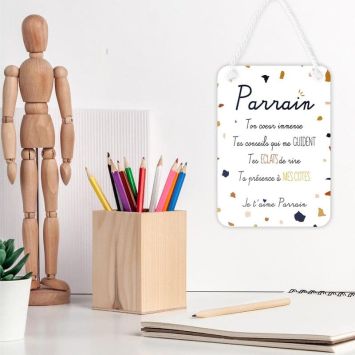 Plaque affective - Parrain - Collection Famille d'Amour