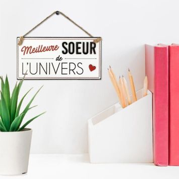 Plaque en bois - Meilleure sœur de l'univers