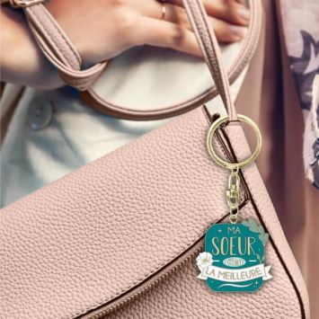 Porte-clé affectif - Ma sœur c'est la meilleure - Collection Famille d'Amour
