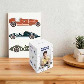 Tirelire personnalisable en bois pour enfant - Jeux vidéo