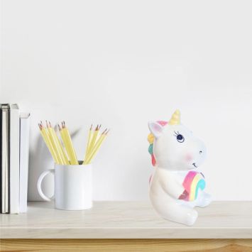 Tirelire en céramique pour enfant - Licorne