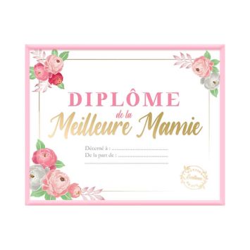 Cadre Diplôme Meilleure Mamie | jourdefete.com
