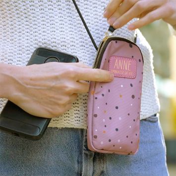 Pochette de smartphone personnalisée pour femme - Prénom au choix