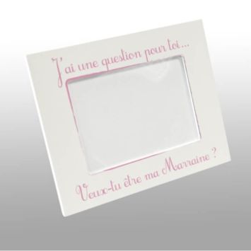 Cadre Photo Veux-tu être ma Marraine - Rose | jourdefete.com
