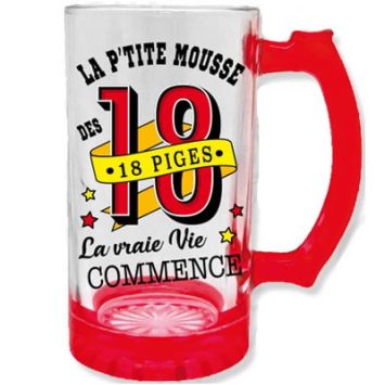Chope à Bière la p'tite mousse anniversaire 18 ans
