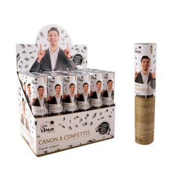 Canon à confettis - 20 cm - Couleur au choix