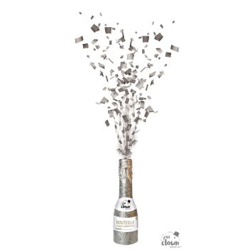 Canon à confettis en forme de bouteille - 16 cm - Couleur au choix