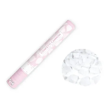 Canon à confettis en forme de pétales de rose - 40 cm - Couleur au choix