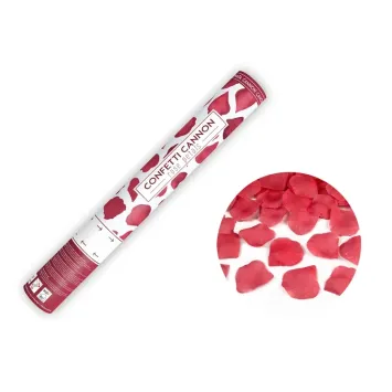 Canon à confettis en forme de pétales de rose - 40 cm - Couleur au choix