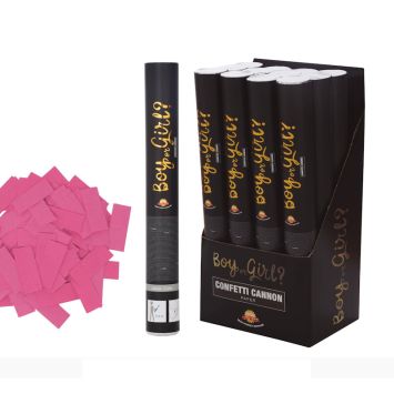 Canon à confettis pour Gender Reveal - Boy or Girl ? - 40 cm - Couleur au choix