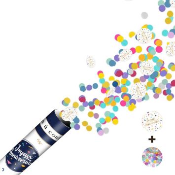 Canon à confettis - Joyeux Anniversaire - Collection Confettis | jourdefete.com