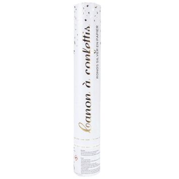 Canon à Confettis Ronds en papier - 28 cm - Couleur au Choix