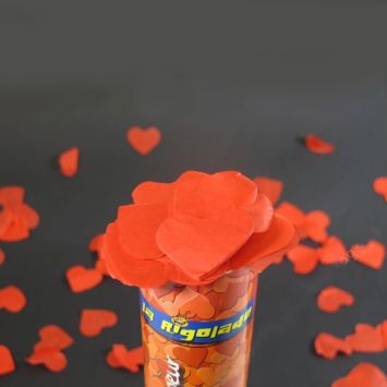 Canon à Confettis Coeur Rouge 60 Cm