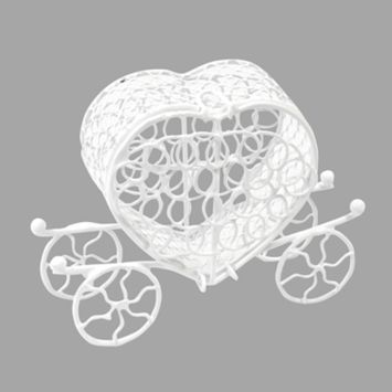 carrosse-petit-metal-blanc-mariage|jourdefete.com