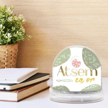 Boule à neige - Atsem en or