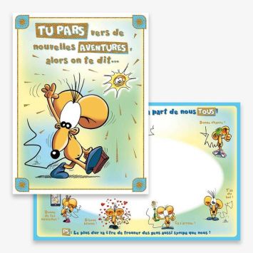 Carte Géante avec Enveloppe - "Tu pars" | jourdefete.com