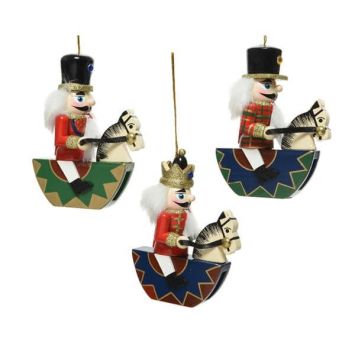 casse-noisette sur cheval à bascule en bois à suspendre | jourdefete.com