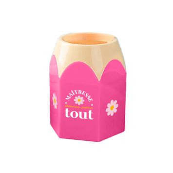Pot à crayons original en forme de crayon taillé avec messages de remerciement pour la fin de l'année scolaire | jourdefete.com